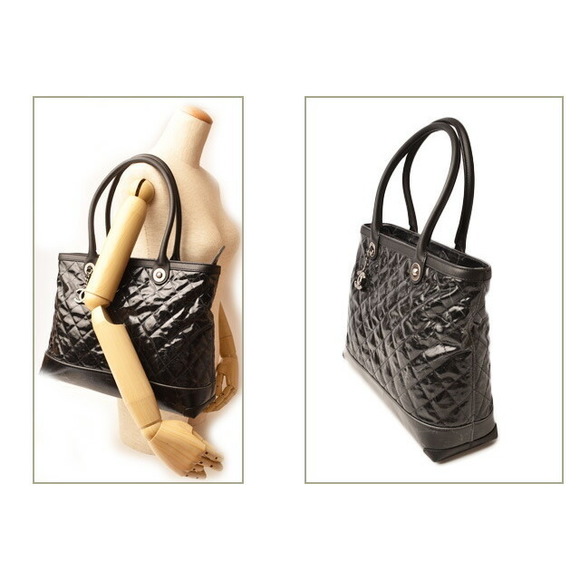 Chanel Black Shoulder Bag Patent - Picture 1 of 11